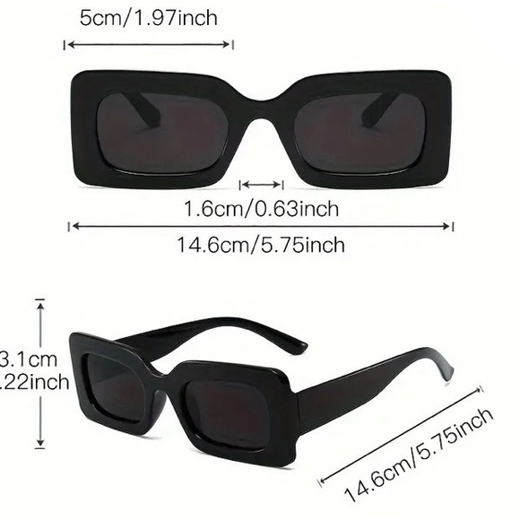 NEW- Pick One- Y2K Rectangle Colorful Sunglasses - Picture 7 of 7